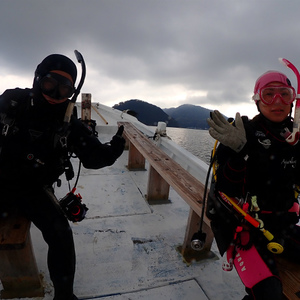 淡島のボートダイビング,海が荒れてくる前に...