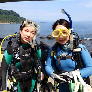 姉妹でダイビングライセンス取得,海洋実習１日目