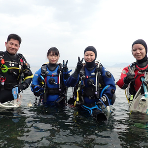 初めてのファンダイビングで大瀬へ,大物登場！