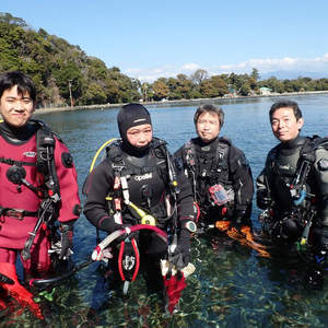 冬らしい大瀬の海でファンダイビング