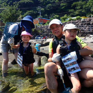 6歳,4歳の磯遊び教室,9歳,6歳のシュノーケリング教室